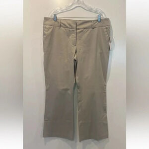 NWT‎ Dalia Collection Beige Chino Pants Wide Leg Womens Size 14P (1110)